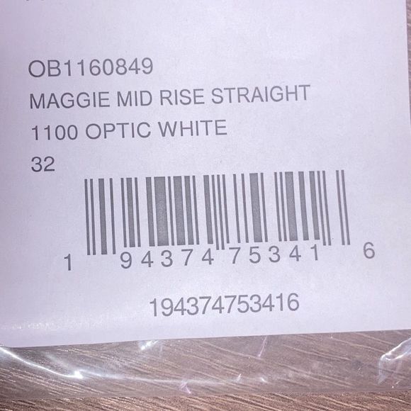 NWT Free People x We The Free Maggie Mid Rise Straight Optic White 32 - Picture 6 of 15
